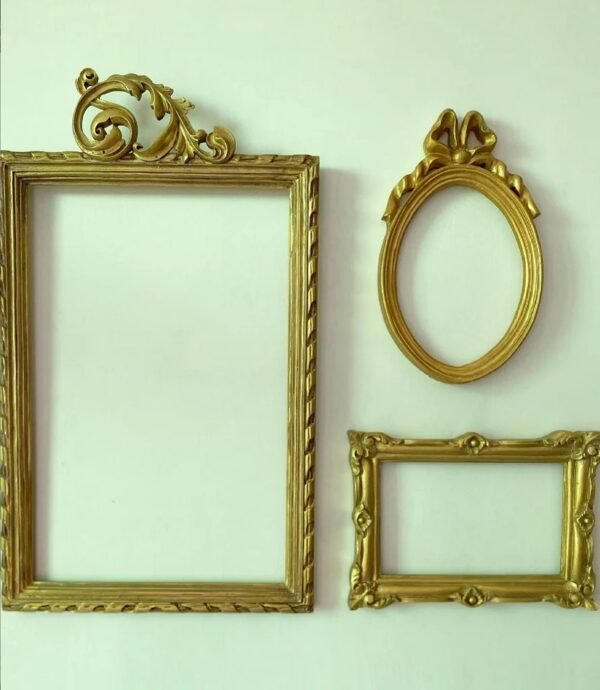 Frame in oval shape from The Unfurling with delicate ribbon