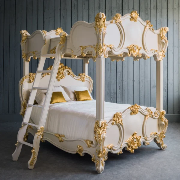 Louis XVI bed with exuberant motifs